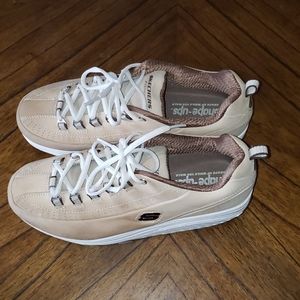 SKECHERS Shape-Ups Tan Low Top Shoes